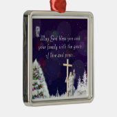 Ornement Métallique Jésus en Neige (Droite)