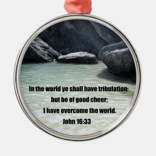 Ornement Métallique John 16:33 (Devant)