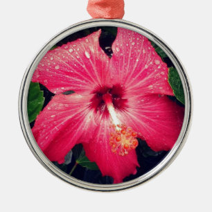 Ornement Métallique Jolie fleur tropicale