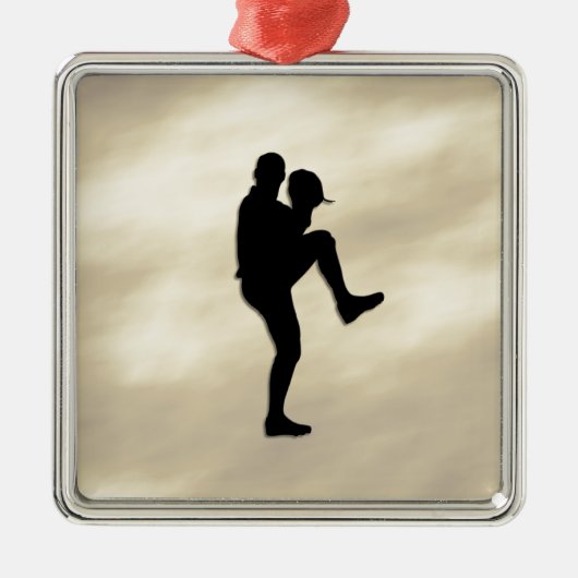 Ornement Métallique Joueur de base-ball (Devant)