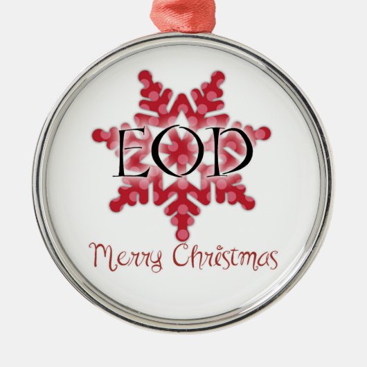 Ornement Métallique Joyeux Noël d'EOD (Devant)