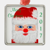 Ornement Métallique Joyeux Noël Père Noël Année (Devant)