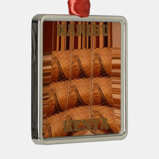 Ornement Métallique Karibu Giraffe Hakuna Matata Chic Art Moderne Col (Droite)