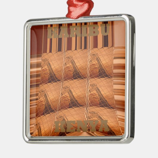 Ornement Métallique Karibu Giraffe Hakuna Matata Chic Art Moderne Col (Gauche)