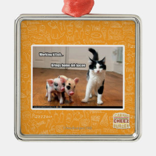 Ornement Métallique Kitteh fonctionnant
