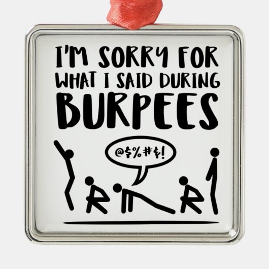 Ornement Métallique La forme physique désolée a indiqué Burpees (Devant)