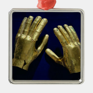 Ornement Métallique La paire de funéraire remet, du Pérou, c.200-c.8