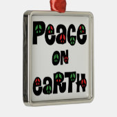 Ornement Métallique La Paix sur Terre Noël (Droite)