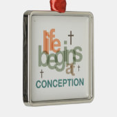 Ornement Métallique La Vie Commence À La Conception (Droite)
