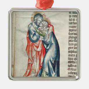Ornement Métallique La Vierge et le Christ, de la passion de