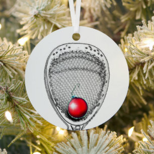 Ornement Métallique Lacrosse Goalie
