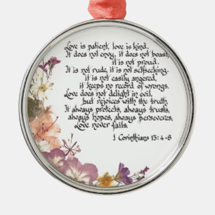 Ornement Métallique L'amour est patient