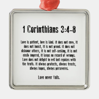 Ornement Métallique L'amour est patient