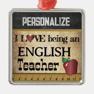 Ornement Métallique L'amour est un enseignant anglais VINTAGE