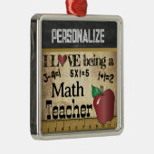 Ornement Métallique L'amour est un professeur de mathématiques | VINTA (Droite)