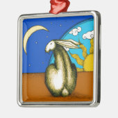 ORNEMENT MÉTALLIQUE LAPIN CÉLESTE (Gauche)