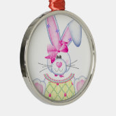 Ornement Métallique Lapin mignon (Droite)