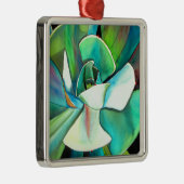 Ornement Métallique L'aquarelle du désert bleu et vert Succulent (Droite)