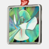 Ornement Métallique L'aquarelle du désert bleu et vert Succulent (Gauche)