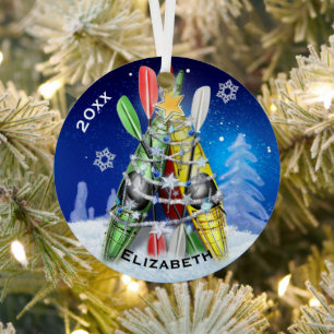 Ornement Métallique L'arbre de Noël Kayak
