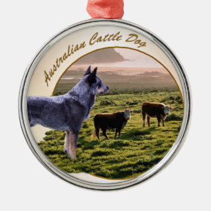 Ornement Métallique L'art du chien de bétail australien