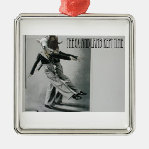 Ornement Métallique Le boeuf et le temps gardé par agneau