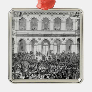 Ornement Métallique Le "Corbeille" à la bourse de Paris, 1873