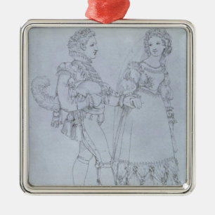 Ornement Métallique Le costume conçoit Figaro et Susanna d'opéra