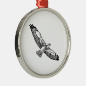 Ornement Métallique Le faucon de Swainson (en vol) (Droite)