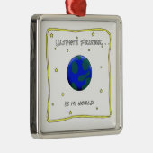 Ornement Métallique Le frisbee final est mon monde (Droite)