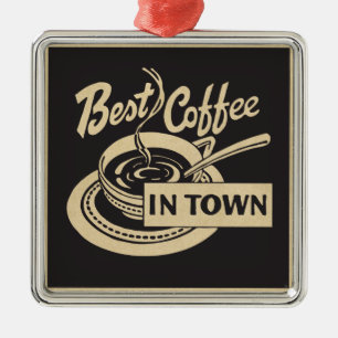 Ornement Métallique Le meilleur café en ville