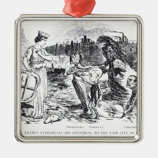 Ornement Métallique Le père la Tamise présente sa progéniture (Devant)