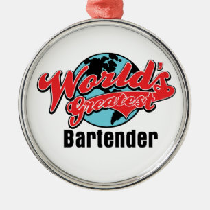 Ornement Métallique Le plus grand barman des mondes
