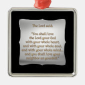 Ornement Métallique Le plus grand commandement (Devant)