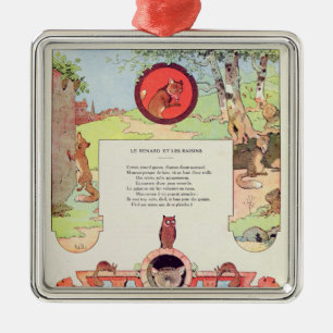 Ornement Métallique Le renard et les raisins