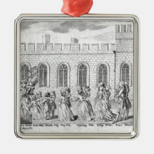 Ornement Métallique Le Roi George III et la Reine Charlotte