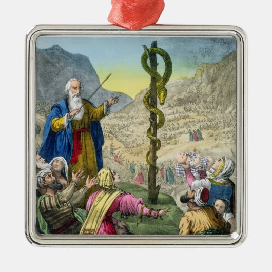 Ornement Métallique Le serpent d'airain, d'une bible imprimée par (Devant)