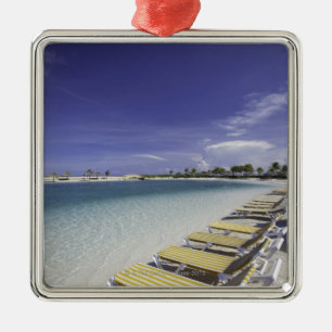 Ornement Métallique L'eau tropicale de chaises de jardin de plage