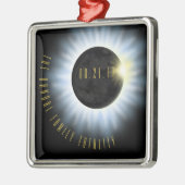 Ornement Métallique L'éclipse de totalité de famille ajoutent le nom (Gauche)