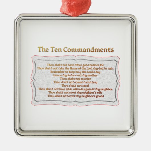 Ornement Métallique Les 10 commandements (Devant)