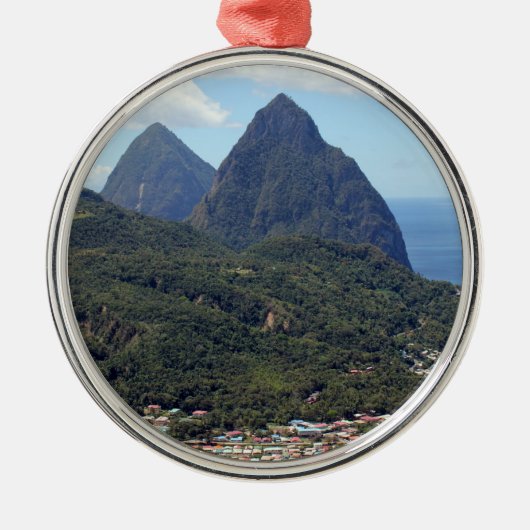Ornement Métallique Les pitons et le Soufriere (Devant)