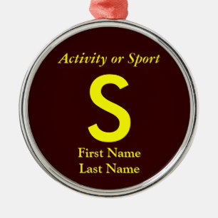 Ornement Métallique Lettre de Varsité du collège ou du secondaire Keep