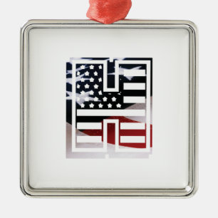 Ornement Métallique Lettre H Monogramme Initial USA