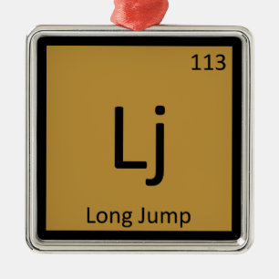 Ornement Métallique Lj - Symbole de chimie de la piste et du champ de 