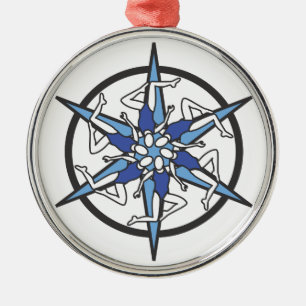 Ornement Métallique Logo de cercle de natation synchronisée dans le