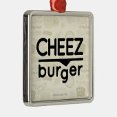 Ornement Métallique Logo de Cheezburger (noir) (Droite)