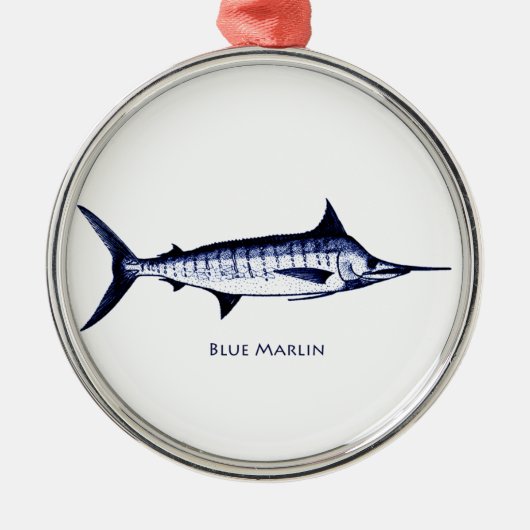 Ornement Métallique Logo de Marlin bleu (Devant)