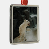 Ornement Métallique Loup blanc (Droite)