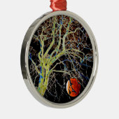 Ornement Métallique Lune rouge se lève (Droite)