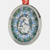 ORNEMENT MÉTALLIQUE MADONNA AVEC ENFANT ET ANGELS (Gauche)